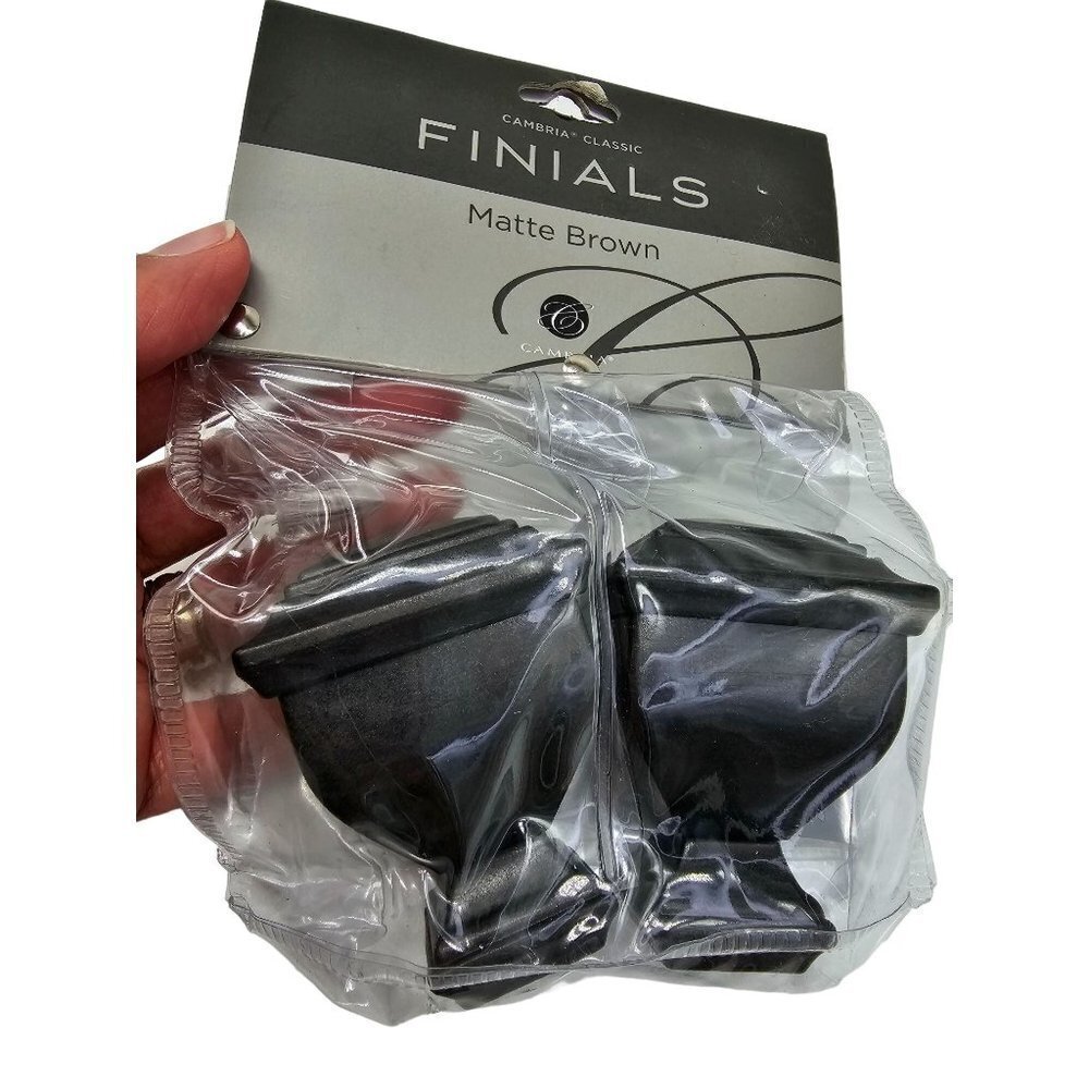 Cambria Classic Finials 5/8" Matte Brown.